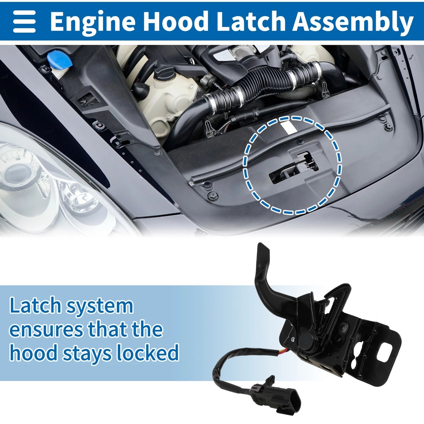 Hood Latch Assembly for Chevrolet Silverado 1500 (2014–2018) No. 85574821