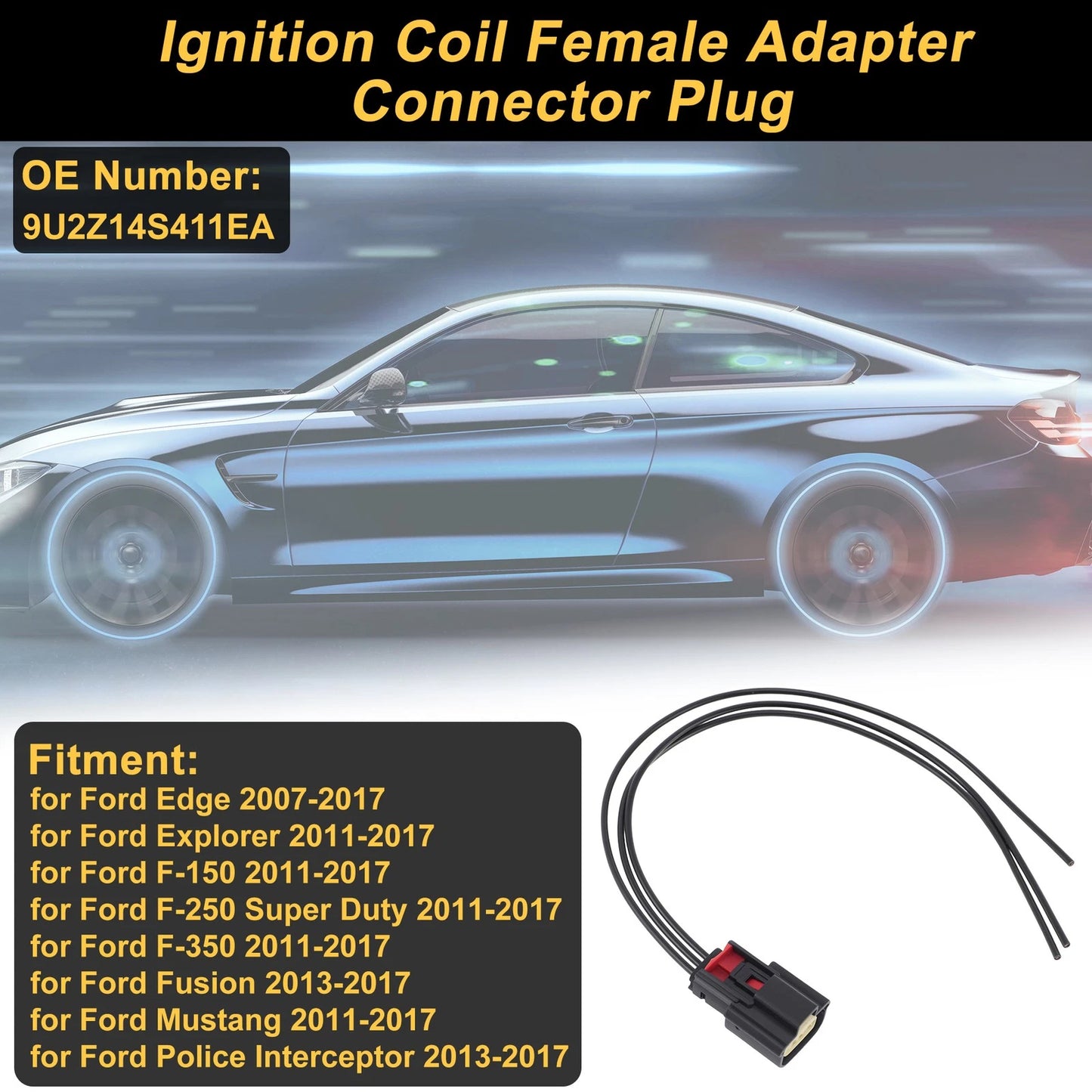 3 Pin Ignition Coil for Ford Edge (2007–2017) No. 9U2Z14S411EA