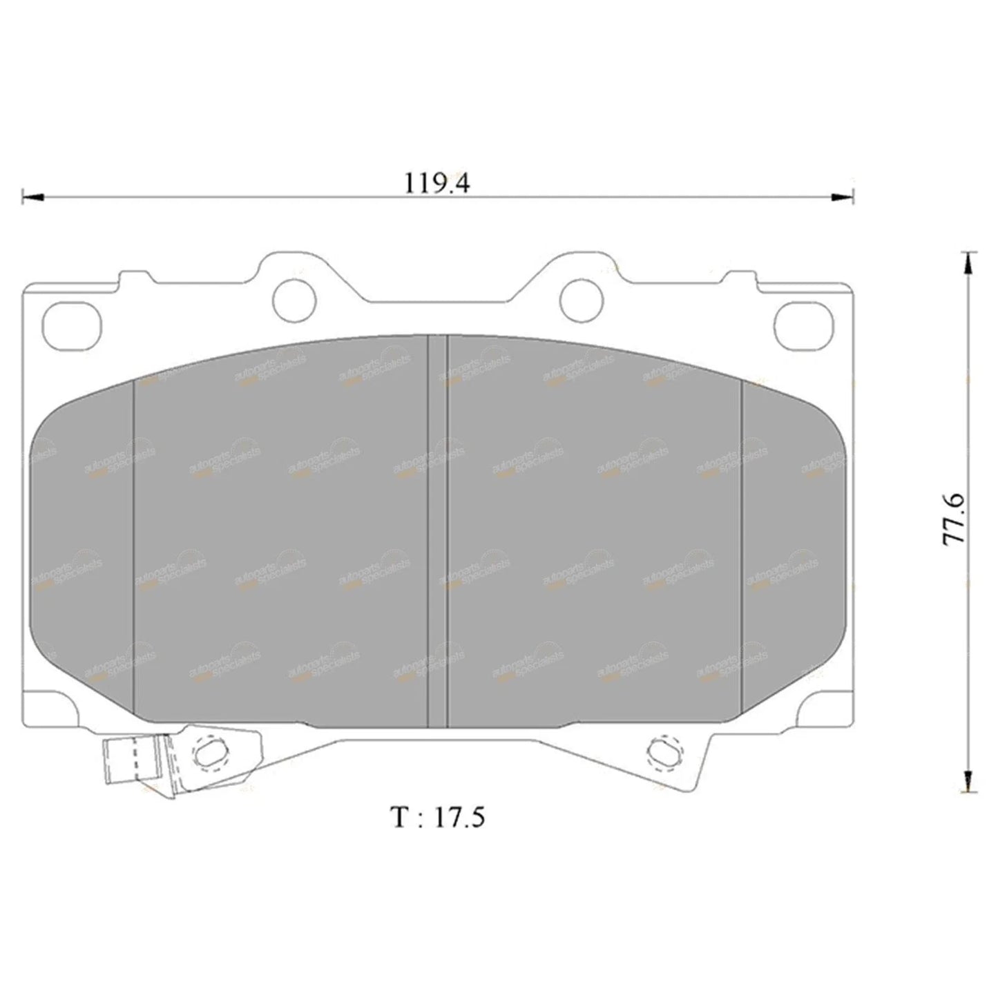 HD Front Disc Brake Pads for Toyota Land Cruiser (1998–2007)