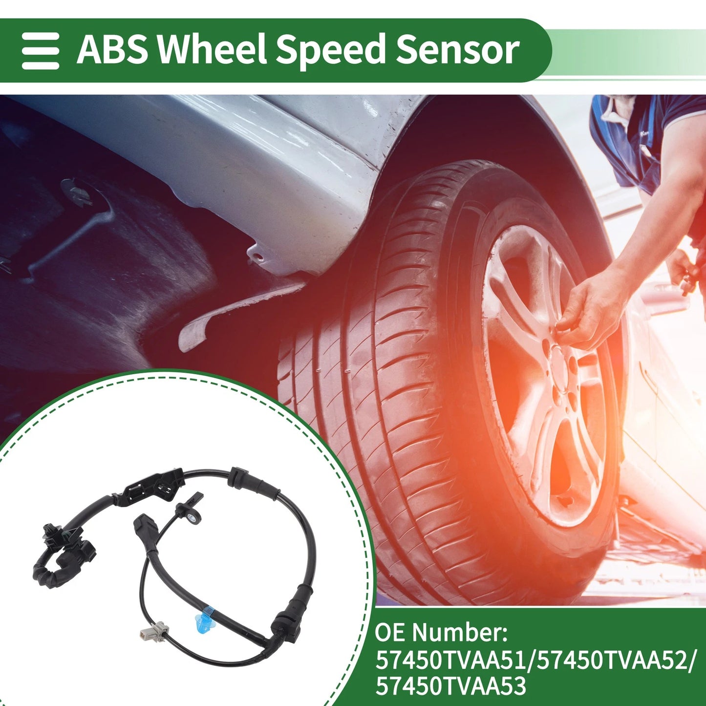 ABS Wheel Speed Sensor No. 57450TVAA51 for Honda Accord (2018–2022)