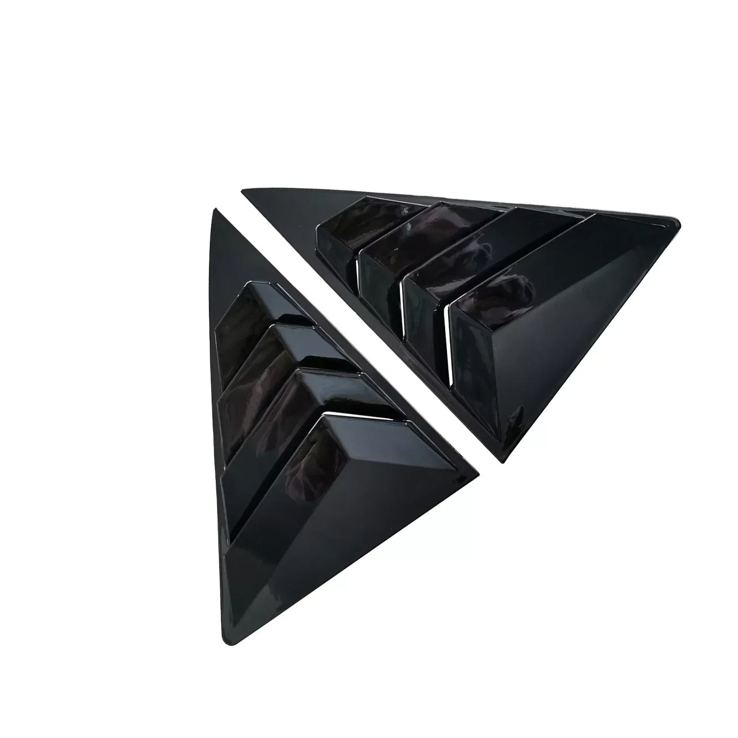 2 x Glossy Black Side Window Louver Shutter Cover for Toyota Camry (2012–2017)