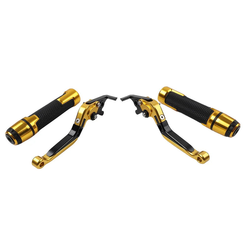 Gold Extendable Brake Clutch Lever Grip Set for BMW S1000R S1000RR (2010-2023)