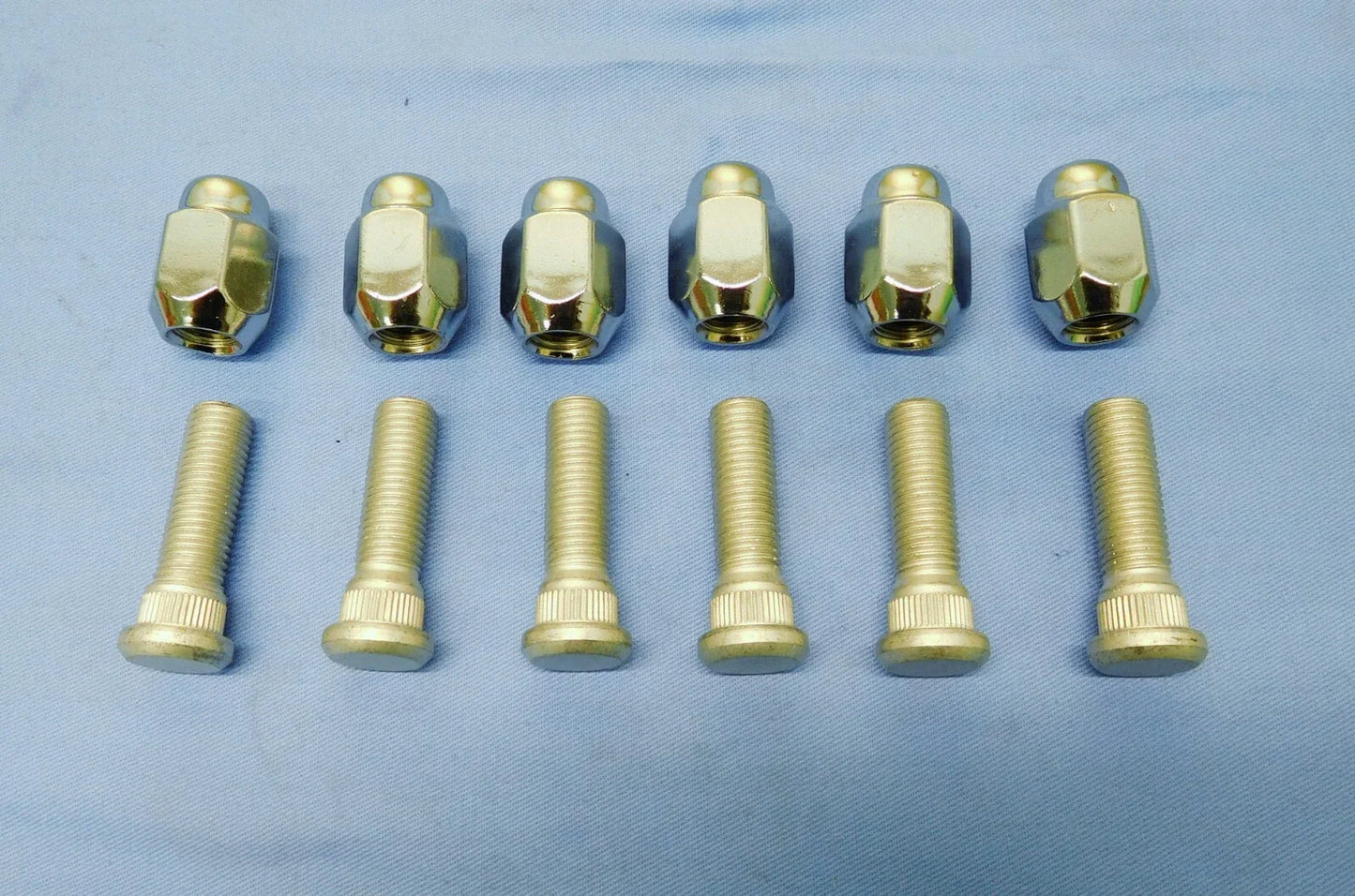 Front Wheel Stud & Chrome Nut Kit for Land Cruiser FJ40, FJ45 (1960-1984)