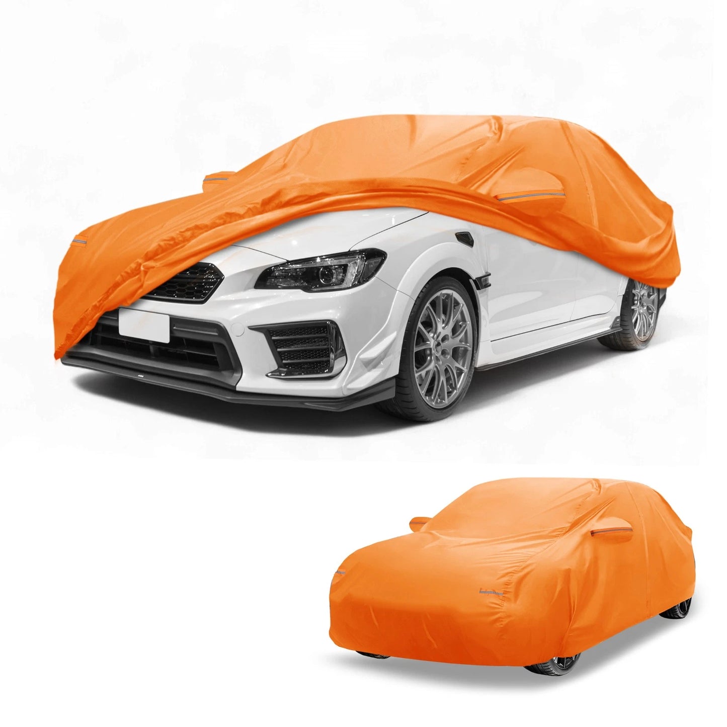 Car Cover Waterproof All Weather for Subaru WRX (210D-PU, Orange)