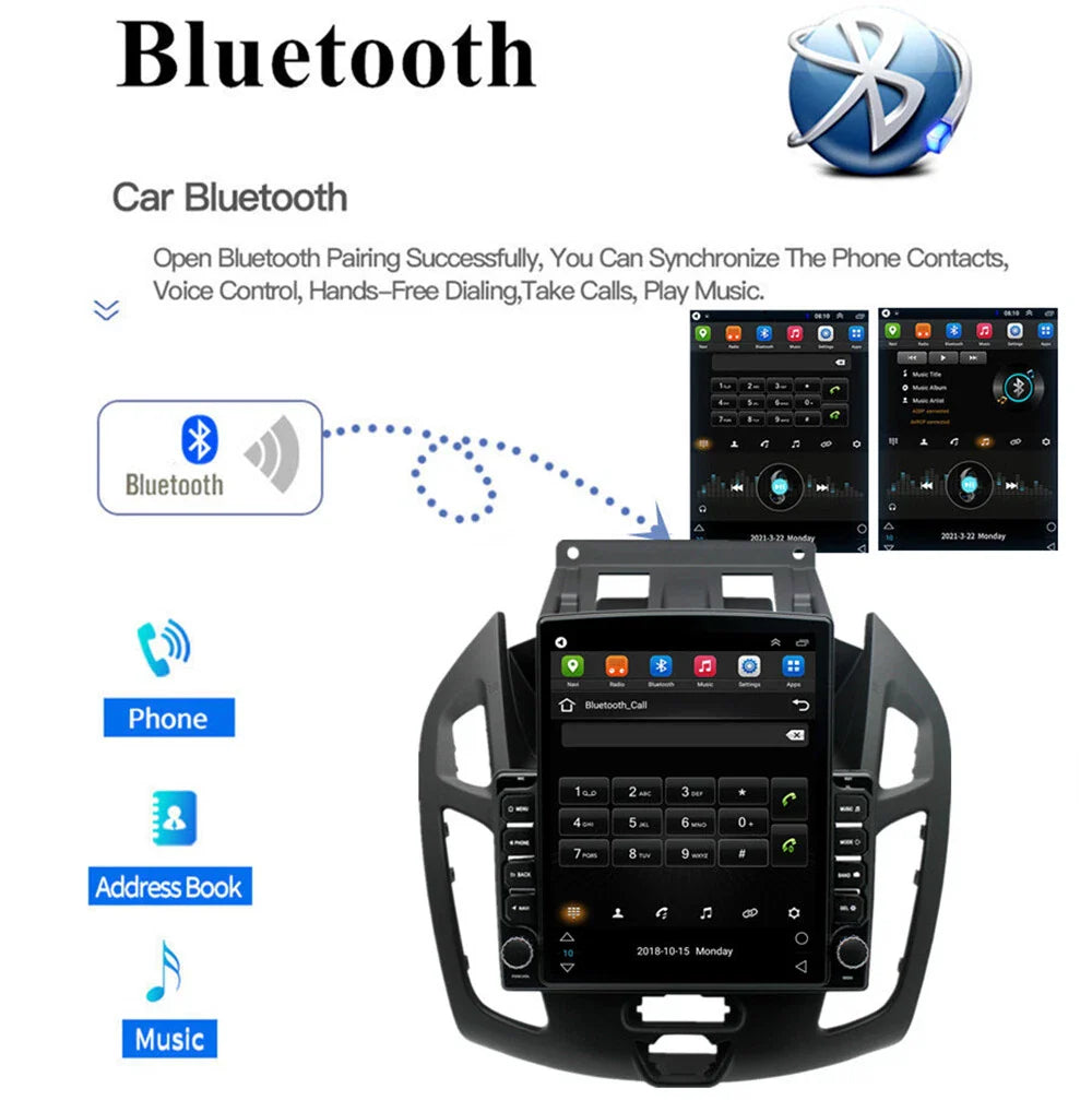 9.7" Vertical Car Stereo Radio GPS for Ford Transit/Tourneo Connect (2014-2018)