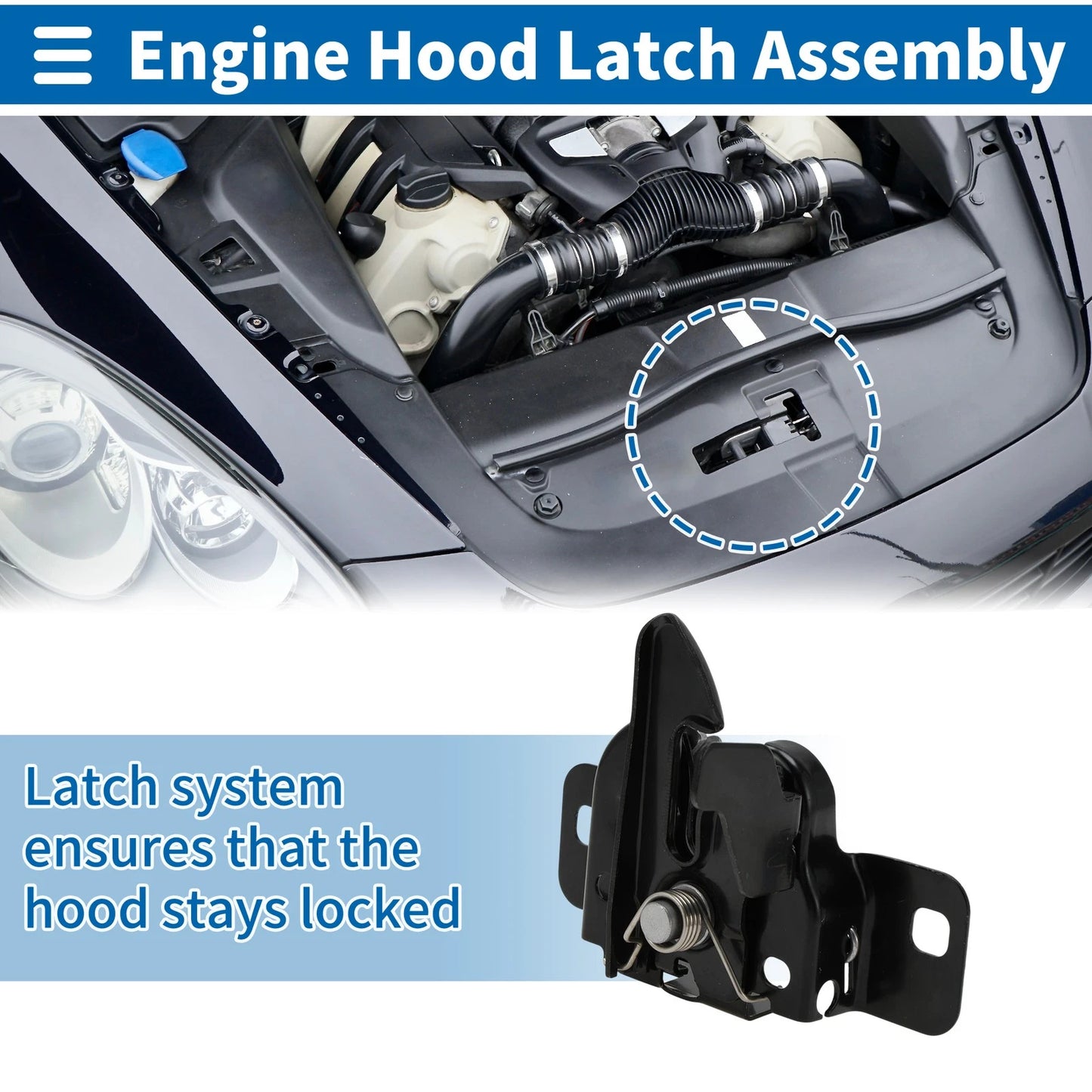 Hood Latch Assembly for Jeep Commander XK (2006–2009) No. 55396247AF