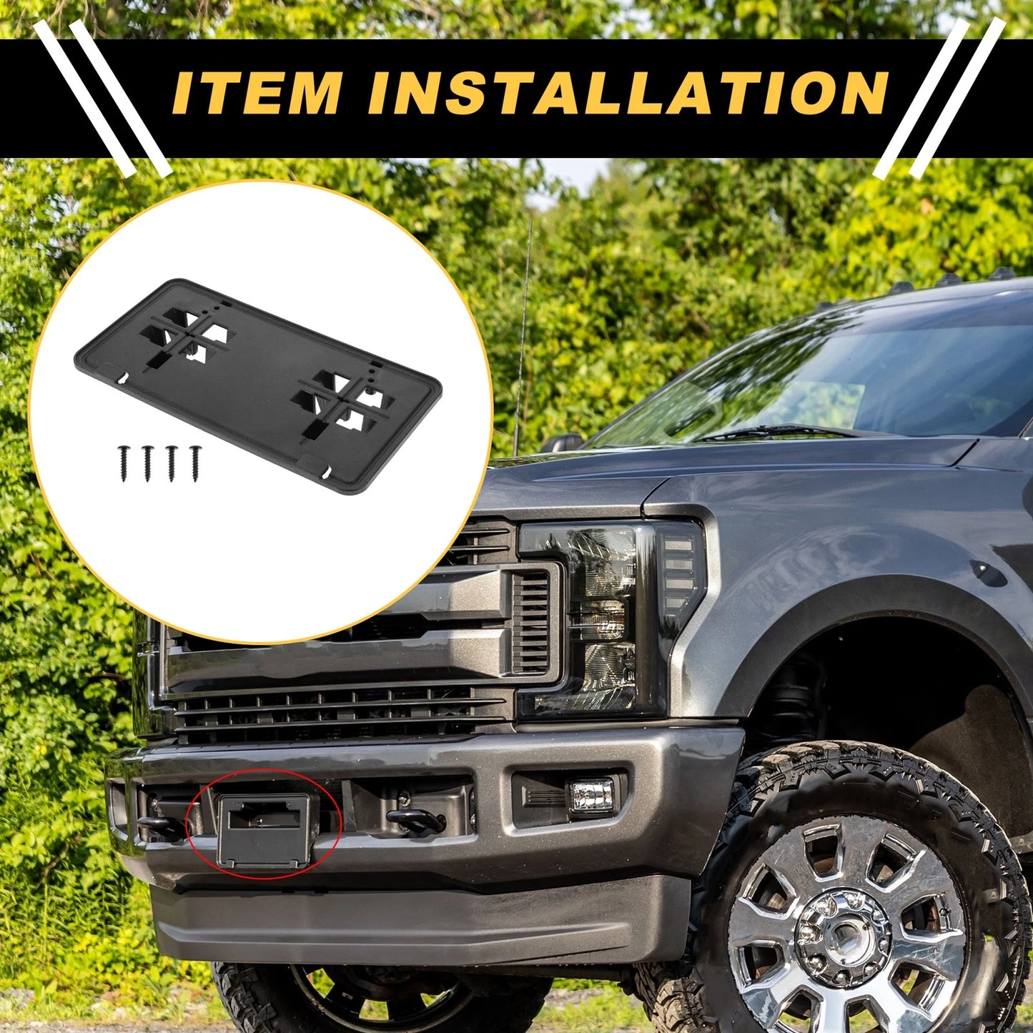 Set of 1 Bumper License Plate Bracket Holder for Ford F-150 (2015–2017) No.FL3Z17A385B