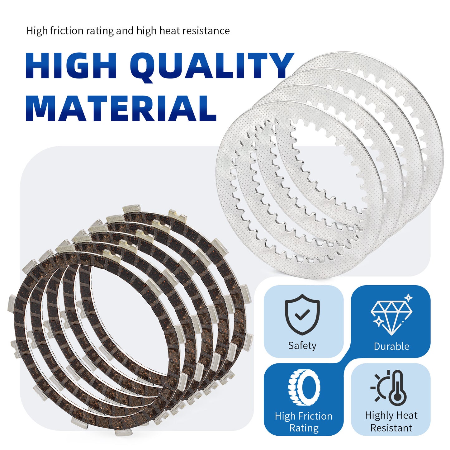 Clutch Friction Plates & Gasket Kit for Kawasaki Bayou 300 (1986–2005)