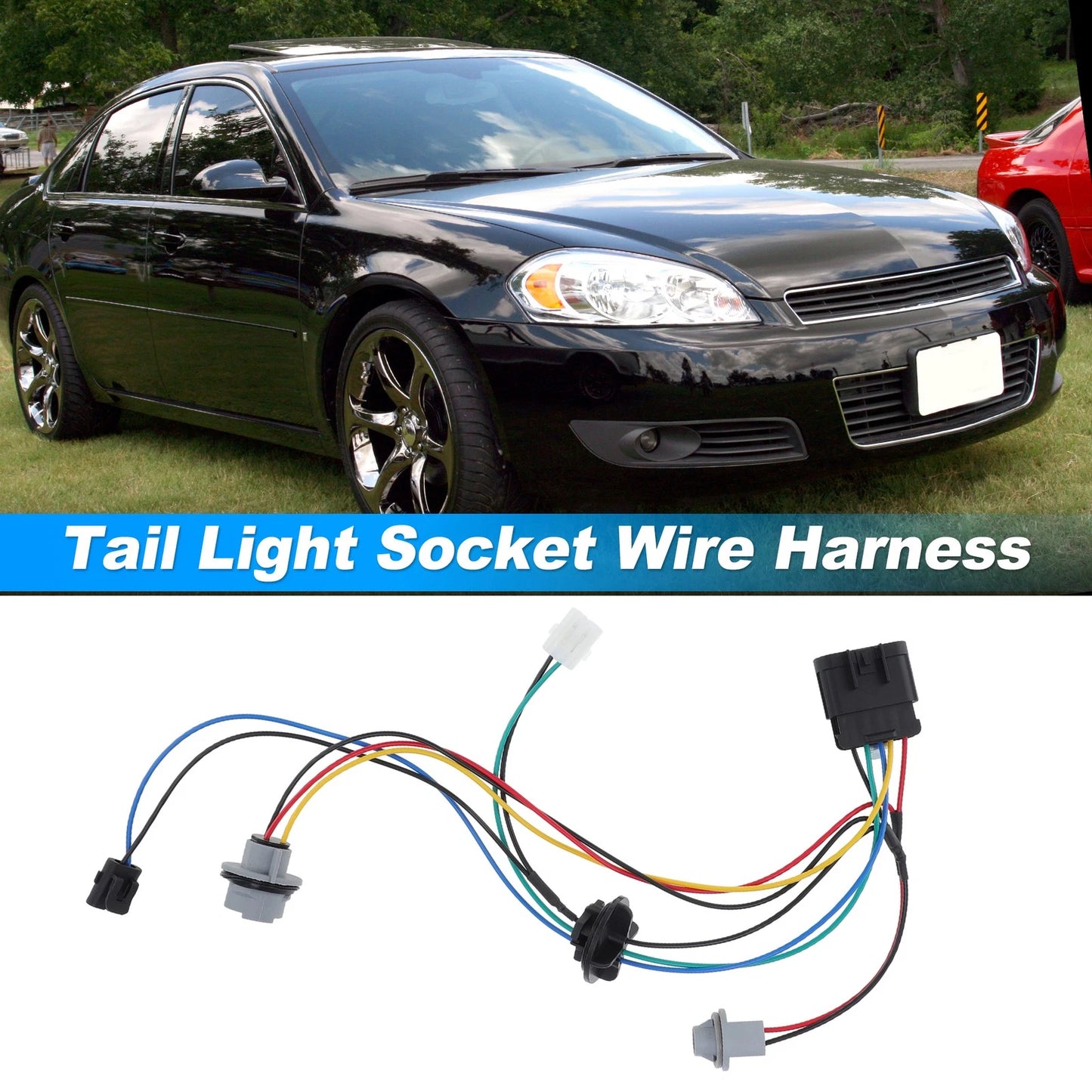 Head Light Bulb Socket Wiring Harness for Chevrolet Impala Monte Carlo (2000–2005)
