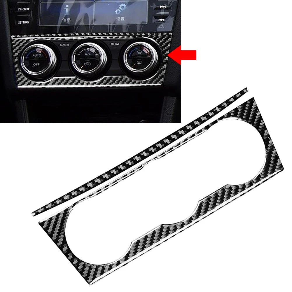 Carbon Fiber Air Conditioner Switch Knob Cover Trim for Subaru WRX (2015–2021)