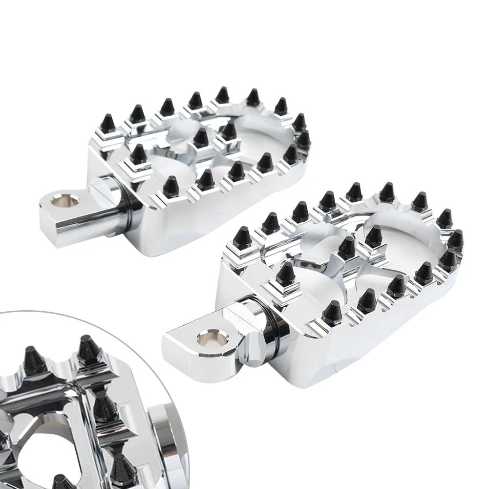 CNC Wide Fat Foot Pegs for Harley Dyna Sportster Fatboy