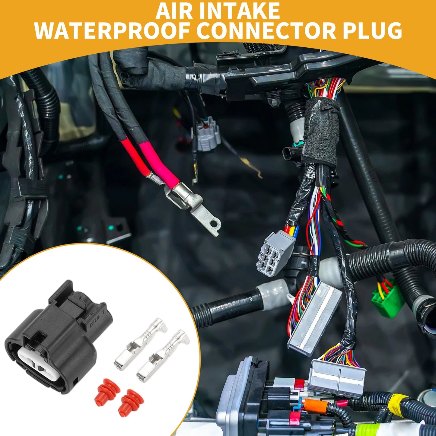 2 Pin Air Intake Waterproof Connector Plug for Toyota