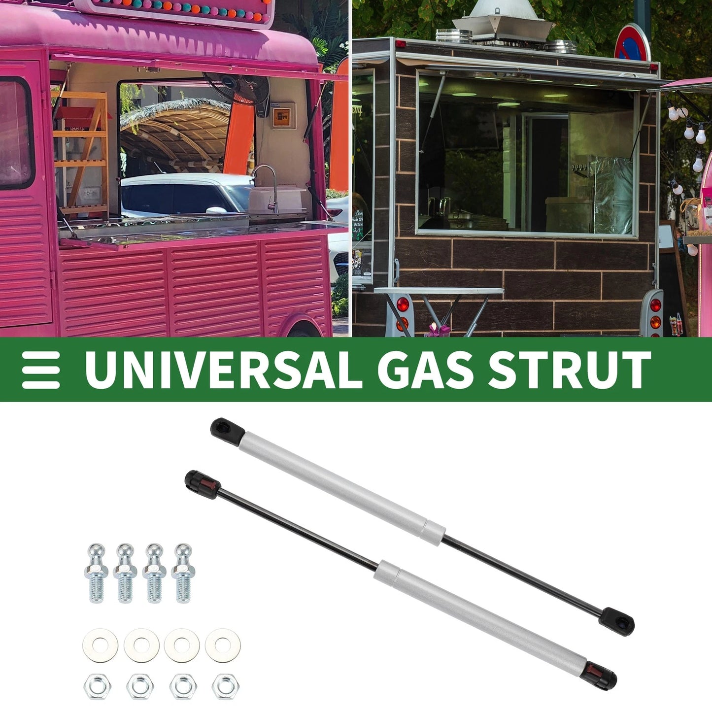 Set of 2 Gas Struts 35lb 15inch for Car Truck RV Boat