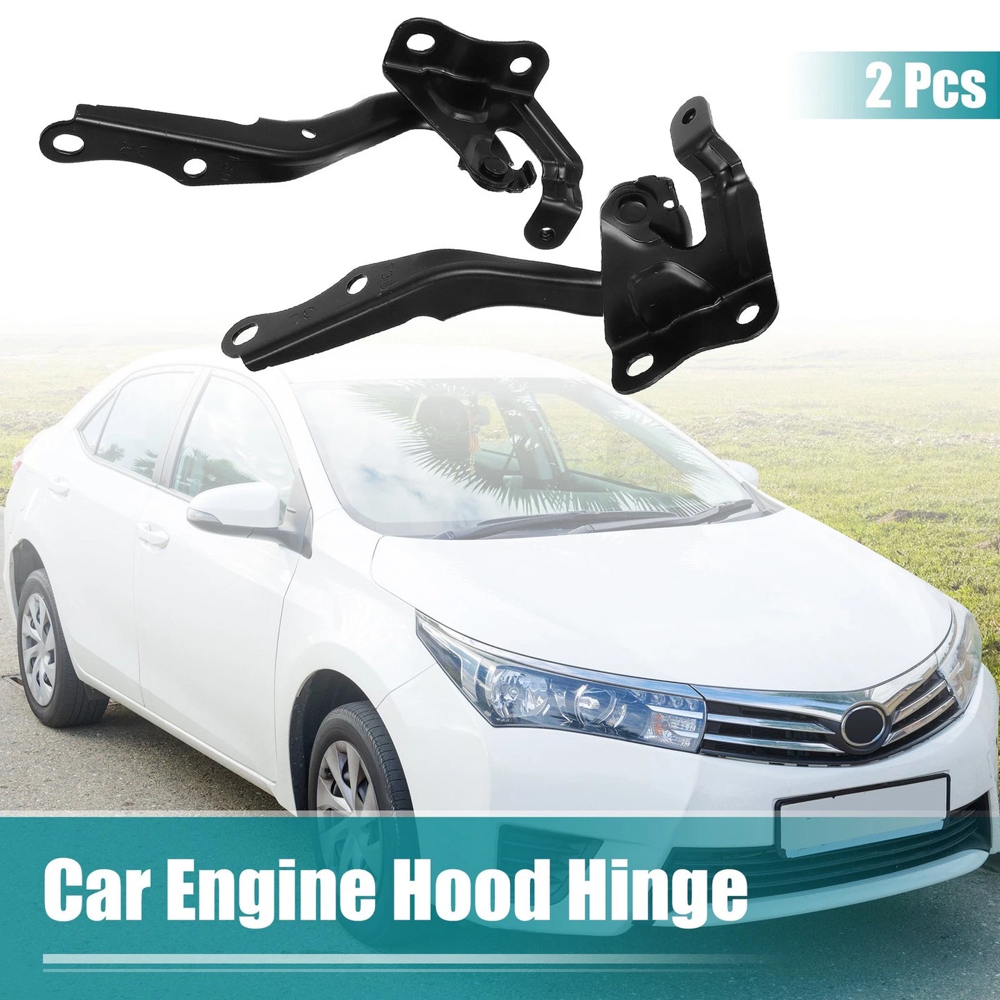 Hood Hinge Pair for Toyota (5341012550, 5341002170) (2Pcs)