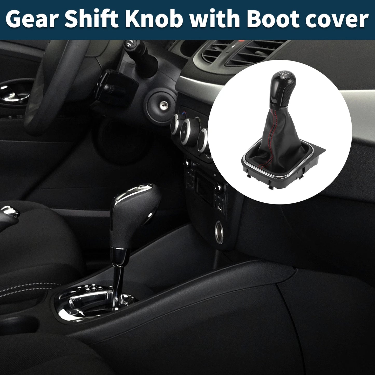 6 Speed Gear Shift Knob with Cover No. 1K0711113CG for VW Eos (2006–2015)