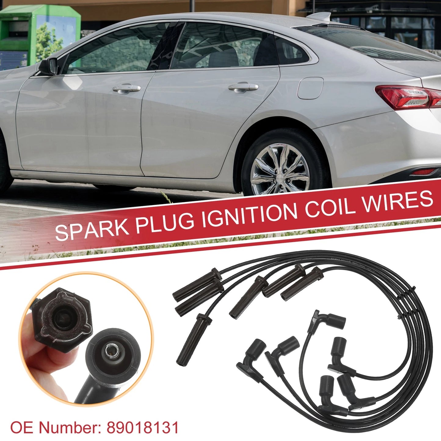 6pcs Spark Plug Wire Ignition Coil Cable No. 89018131 for Chevrolet Uplander (2005–2008)