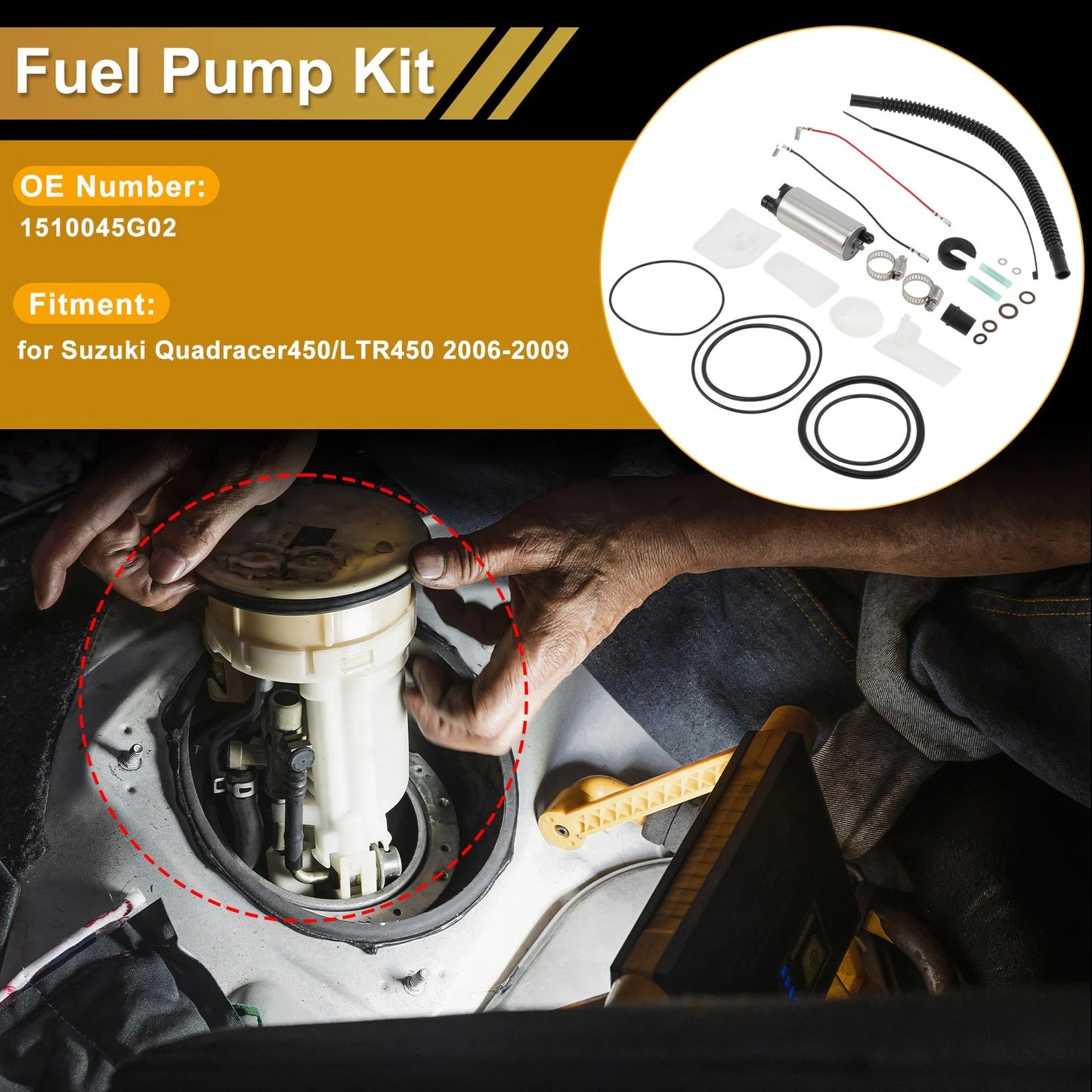 Fuel Pump Set for Suzuki Quadracer450/LTR450 (2006–2009) 1510045G02