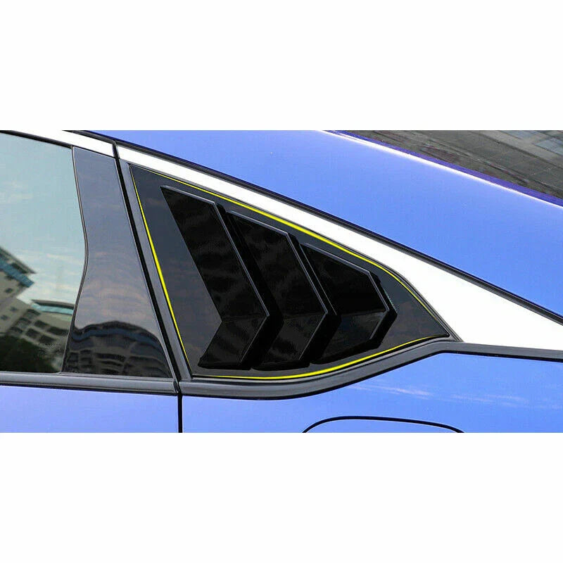 Quarter Window Louver Cover Glossy Black for Honda Accord (2018–2021)