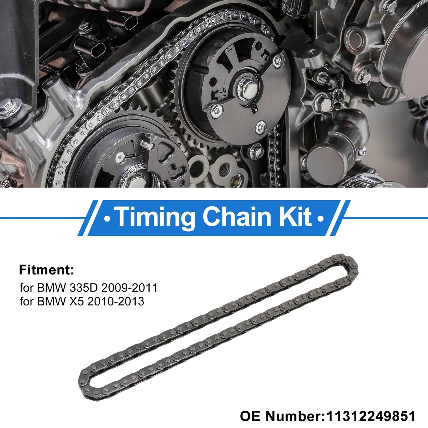 Timing Chain Kit for BMW 335D (2009–2011), X5 (2010–2013) No. 11312249851