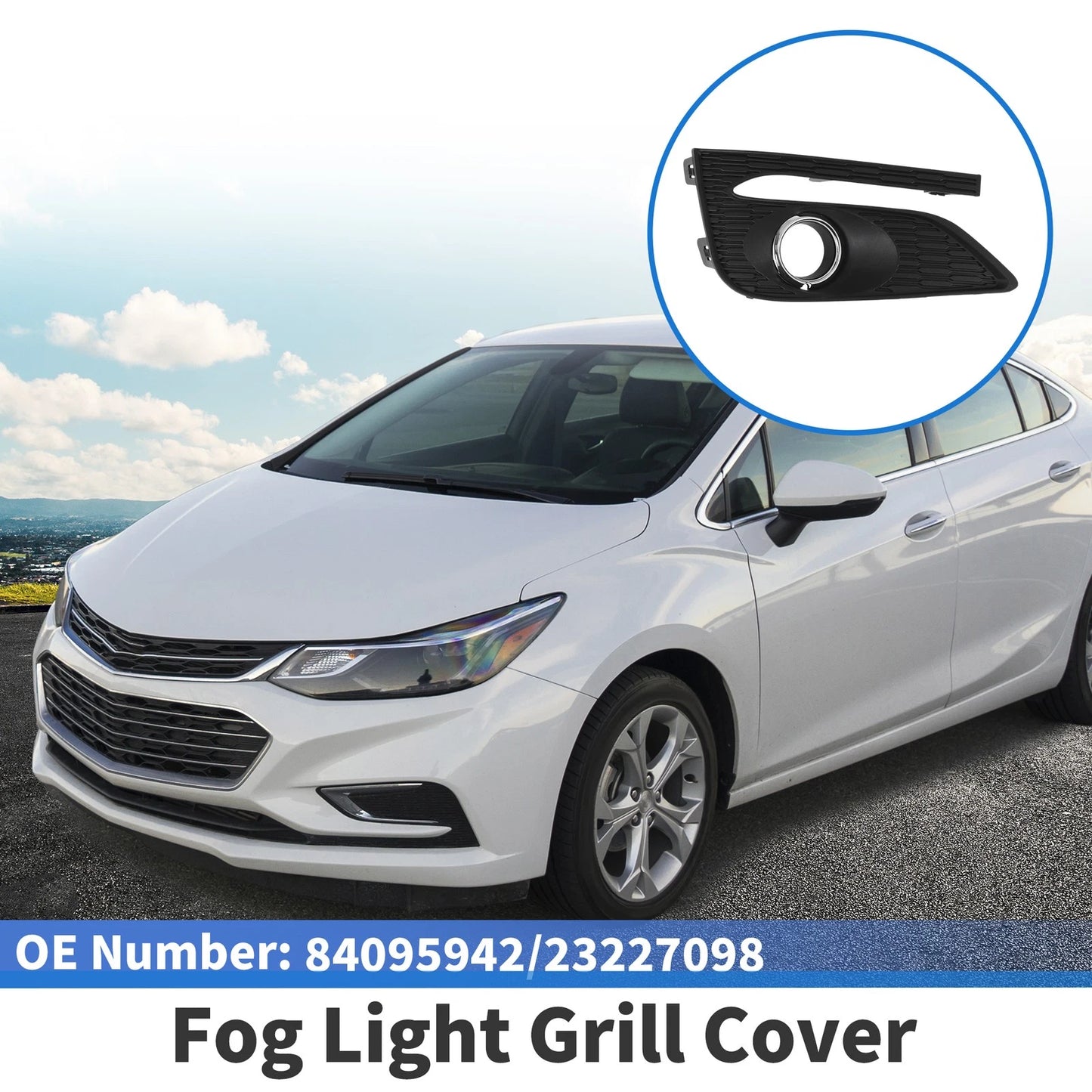 1 Pc Fog Light Grill for Chevrolet Cruze (2017–2018) No. 84095942