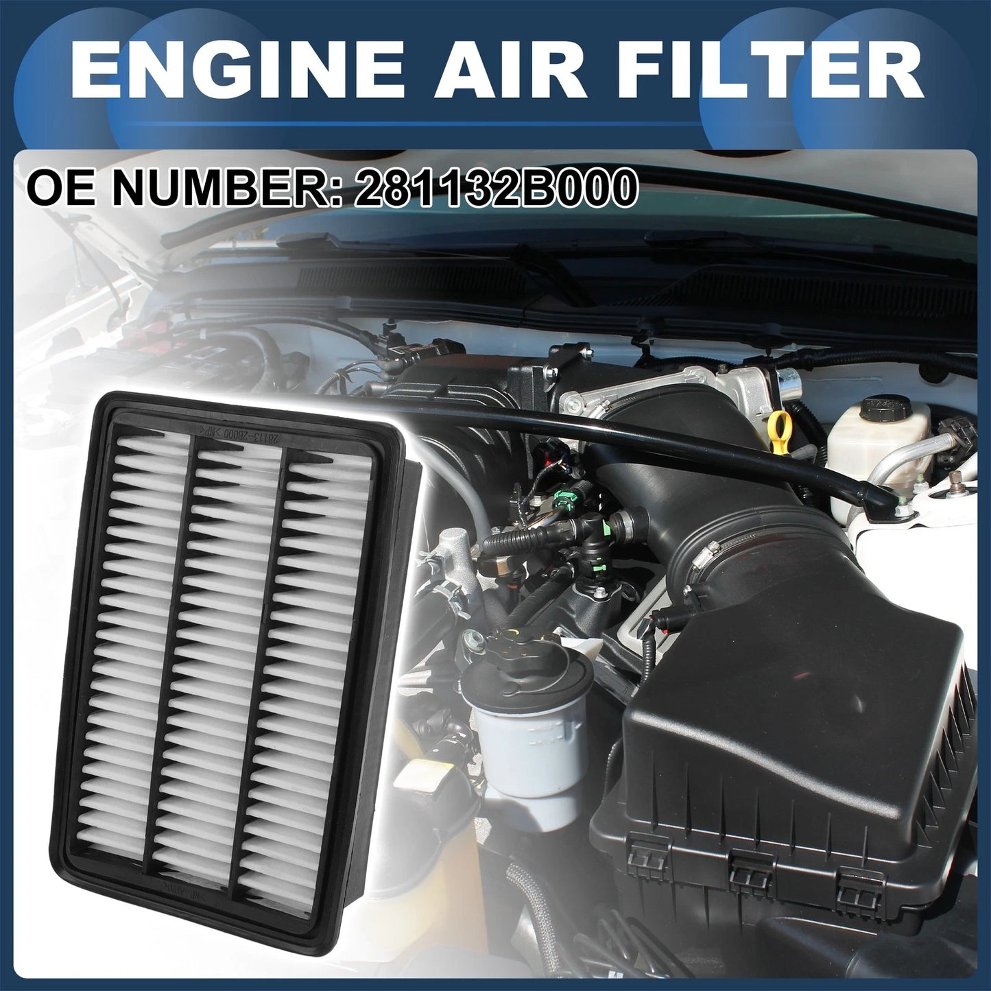 Car Engine Air Filter No. 281132B000 for Hyundai Santa Fe (2007–2009)