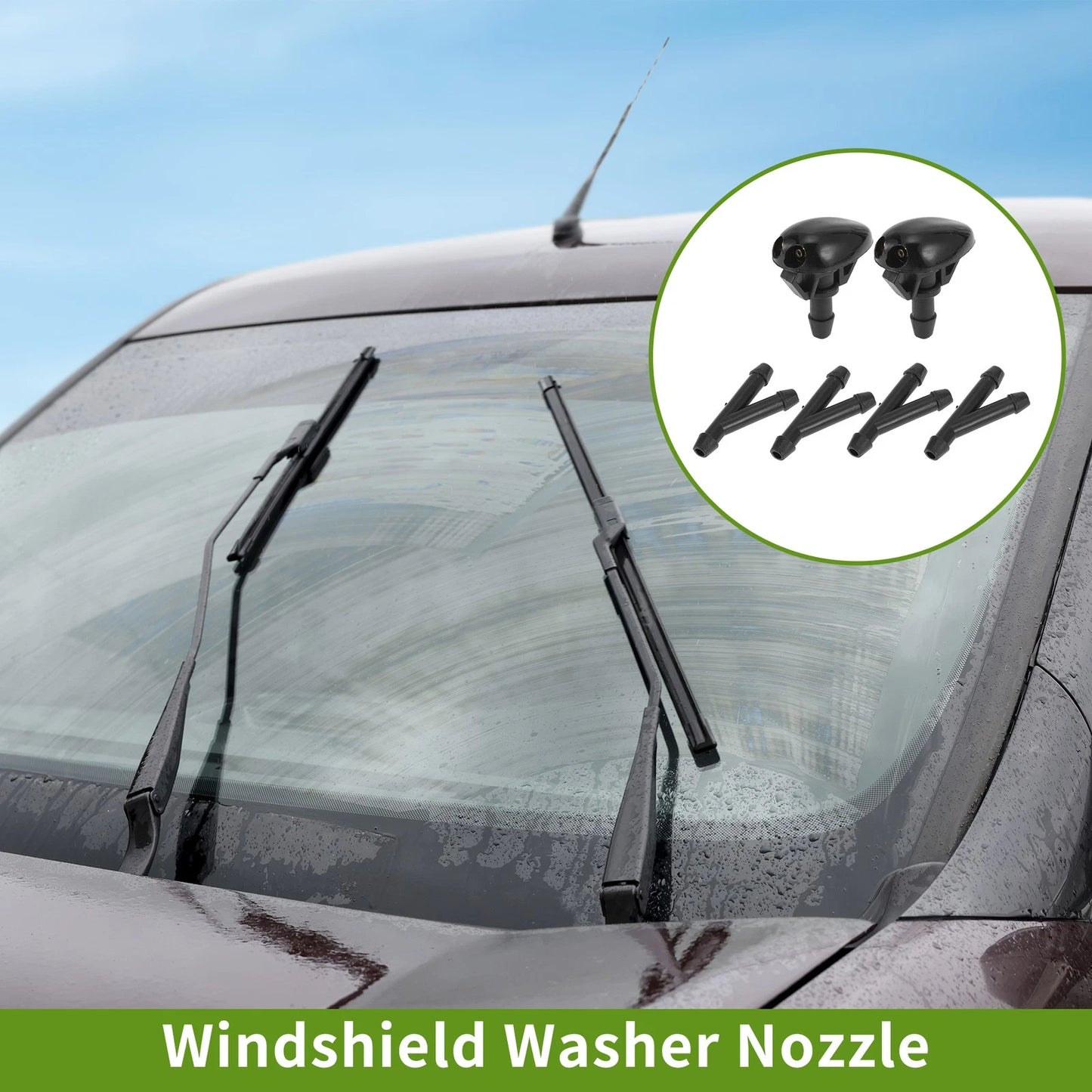 Windshield Washer Nozzle with Hose Connector for Nissan (No. 289313S500)