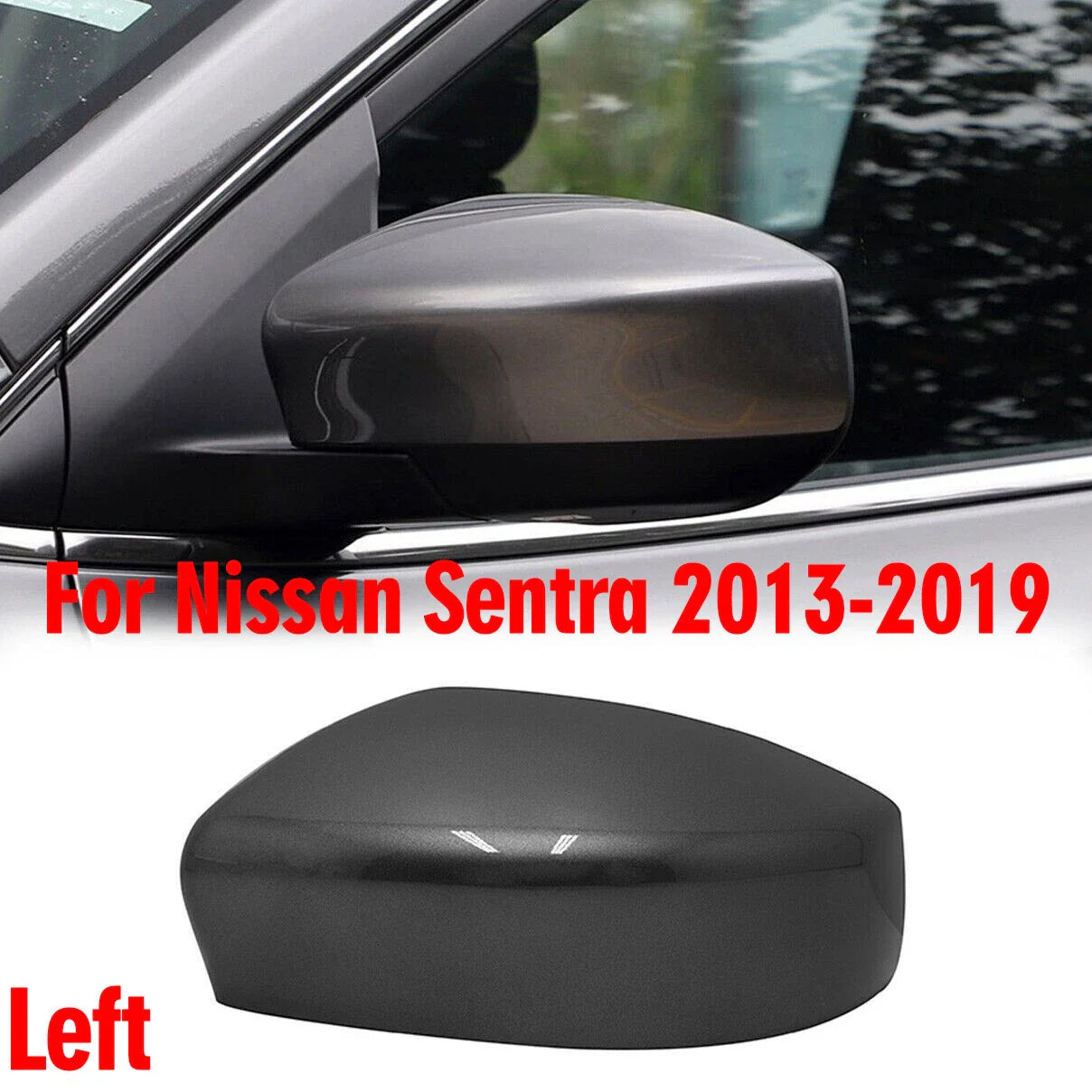 Gray Left Driver Mirror Cap Cover for Nissan Sentra (2013–2019)