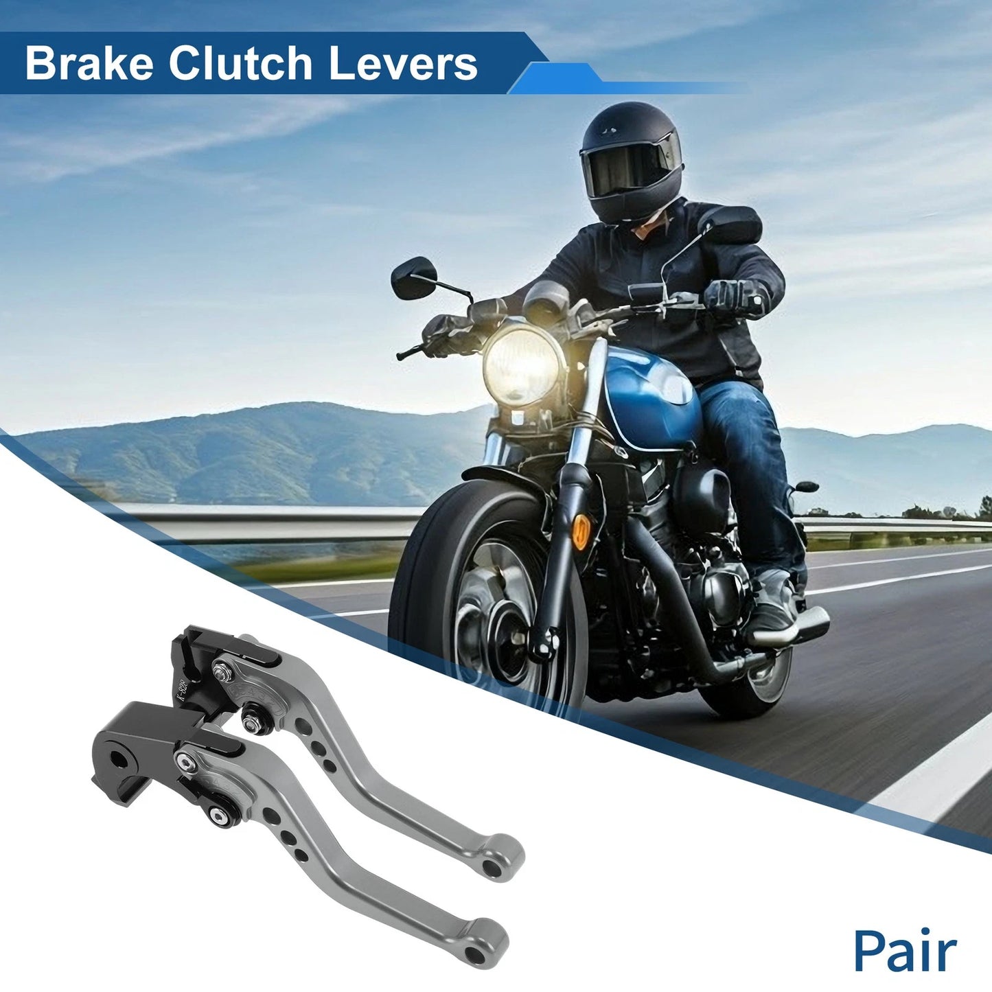 Short Brake Clutch Levers for Kawasaki Z1000SX/Ninja 1000 (2011–2023) Titanium Tone