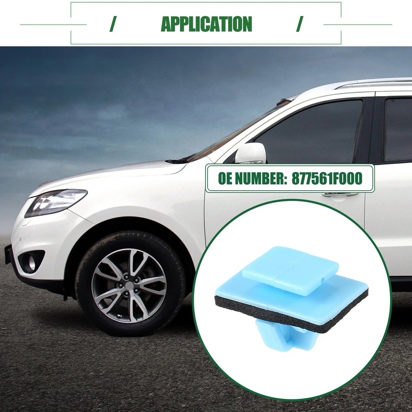 Wheel Opening Retainer Clips for Hyundai Santa Fe (2013-2021) - 100 Pcs