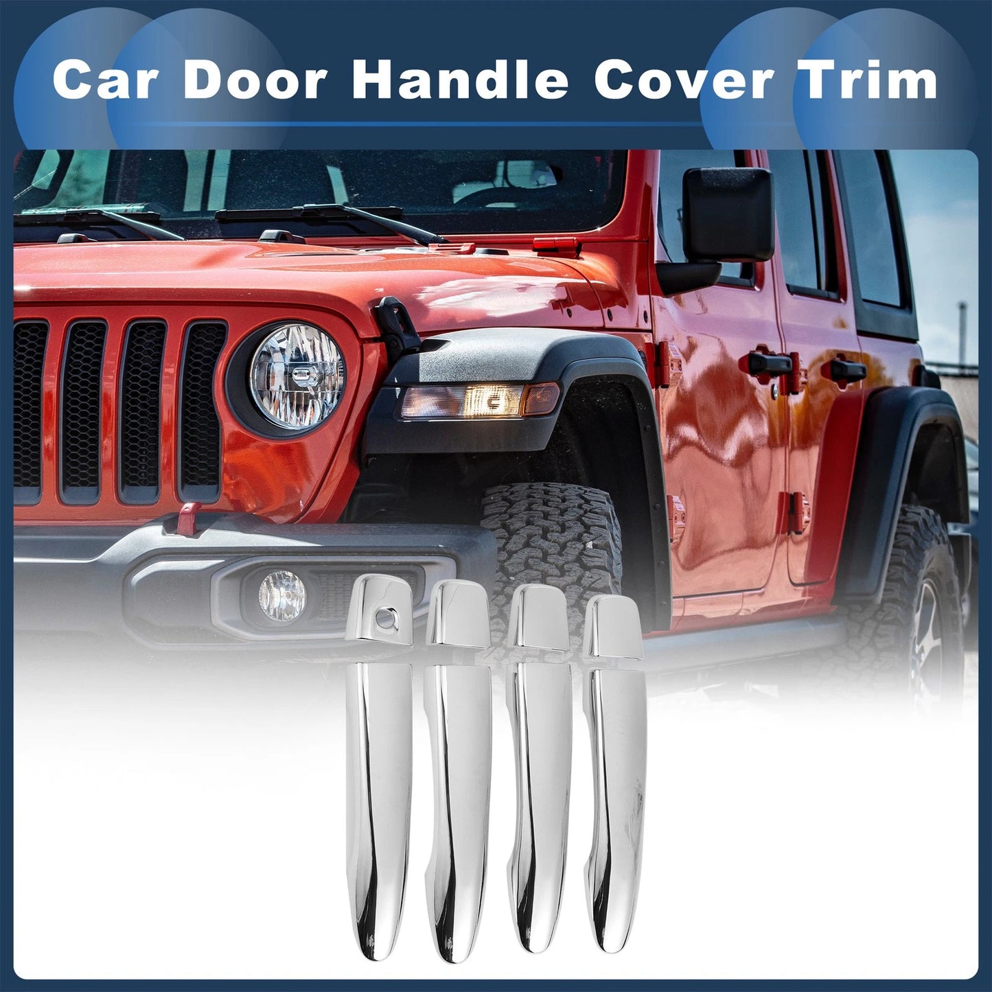 Car Door Handle Cover Trim for Nissan Rogue (2014–2020) - Silver Tone