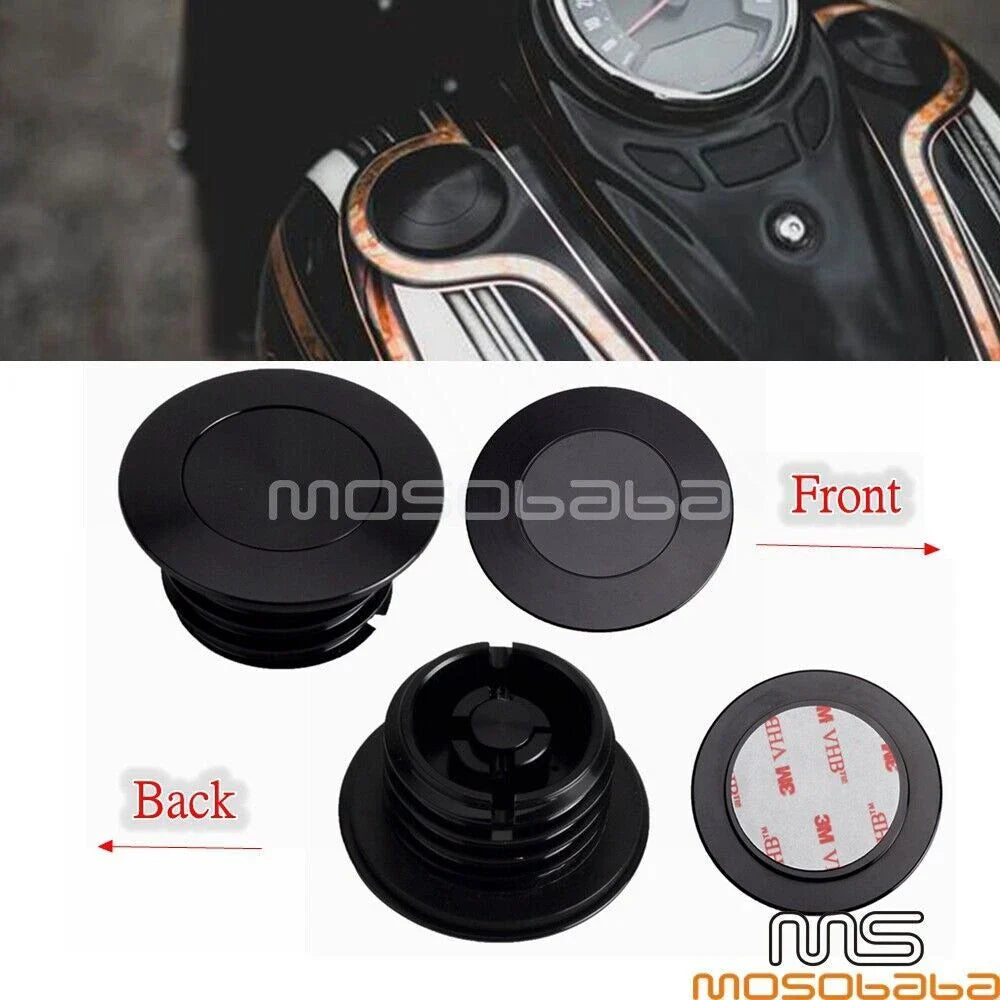 Left Side Tank Cap & Flush Mount Fuel Cap for Harley FLDE FLFB FLFBS FXLR (2018-2023)