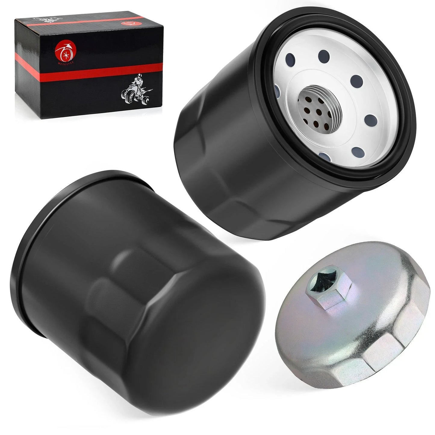Oil Filter with Wrench Tool for Kawasaki Prairie KVF400 2x4/4x4 (1998–2002)