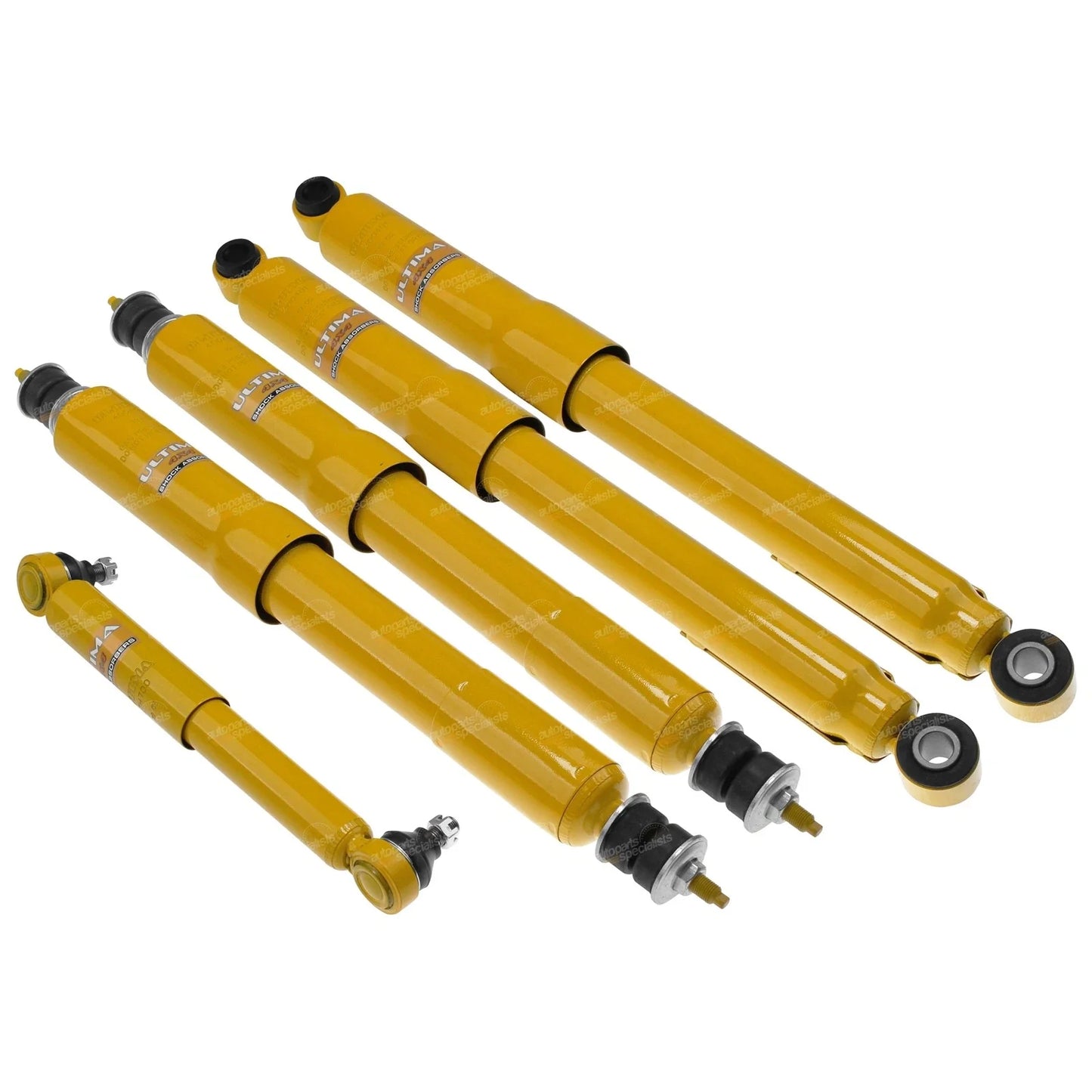Front & Rear Shock Absorbers + Steering Damper for Patrol GU Wagon (2000 - 2010)