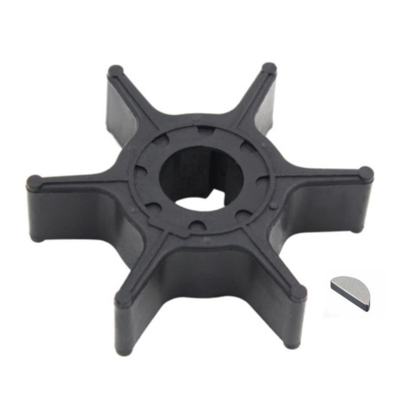 Water Pump Impeller & Key for Yamaha Outboard 2 Stroke 9.9 15 HP (1990–2023)