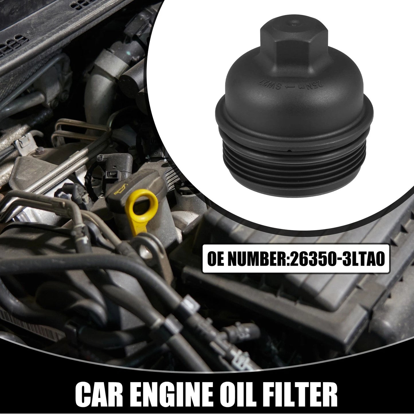Engine Oil Filter Housing Cap Cover No. 26350-3LTA0 for Kia K900 (2019–2020)