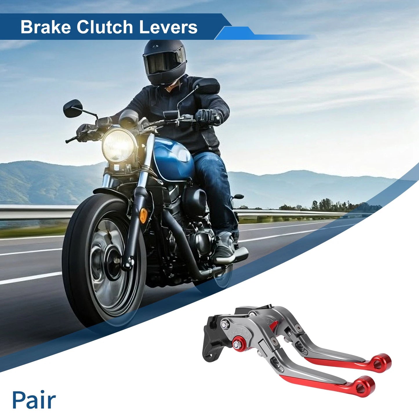 Adjustable Brake Clutch Levers for Yamaha WR125X (2009–2015) Titanium Red