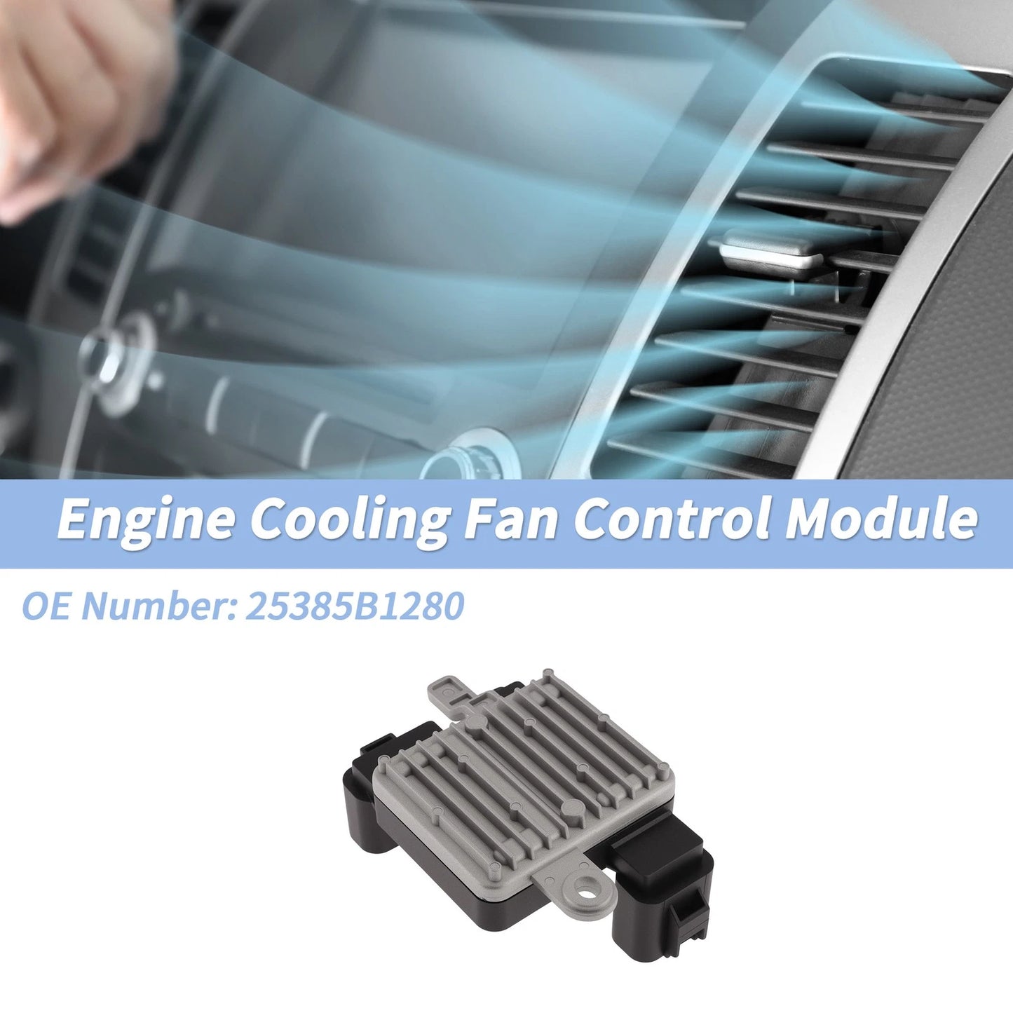 Engine Cooling Fan Control Module No. 25385B1280 for Hyundai Genesis G80 (2015–2020)