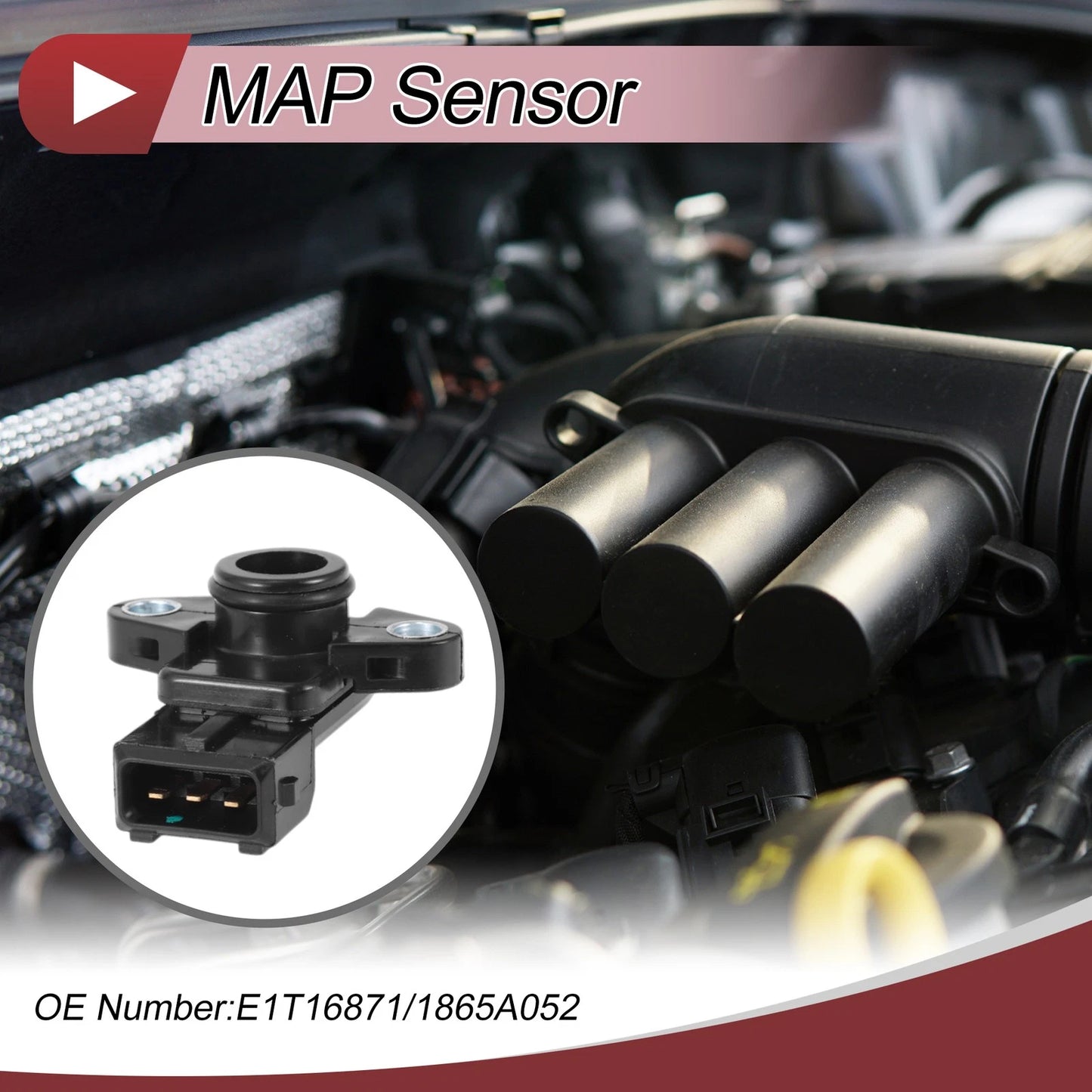 MAP Sensor No.E1T16871 for Mitsubishi Lancer EVO X (2008–2015)