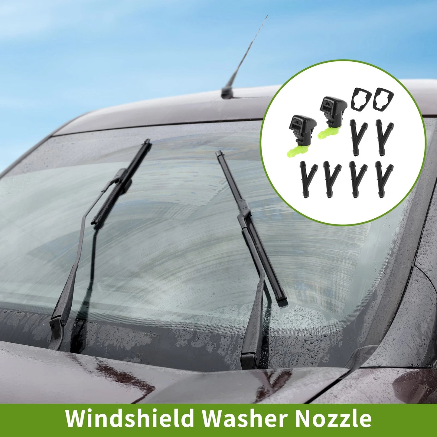 Windshield Washer Nozzle w/ Hose Connector for Ford (2013–2019) No.BT4Z17603A