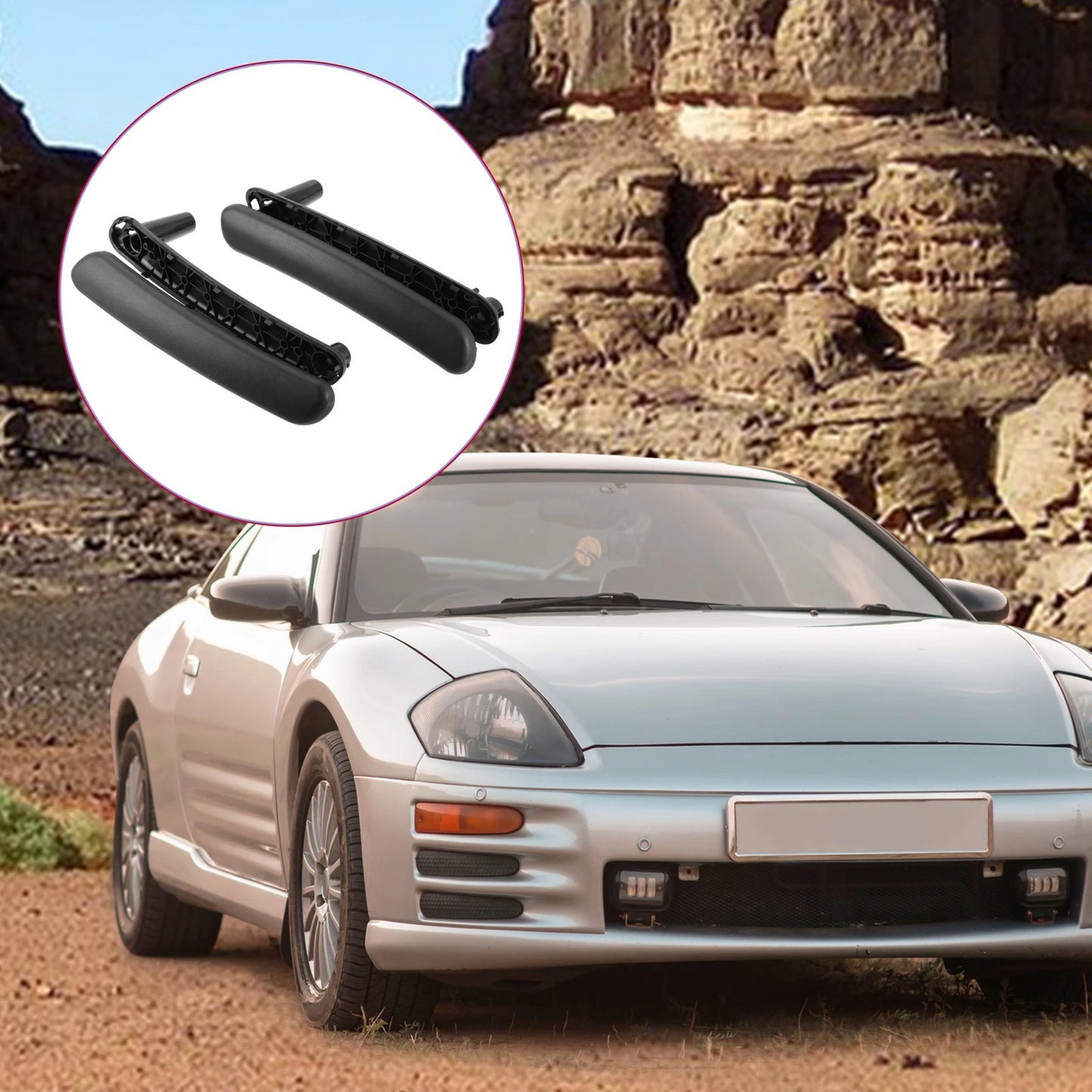 2X Door Pull Handle 7221A069HA 7221A070HA for Mitsubishi Eclipse (2006–2012)