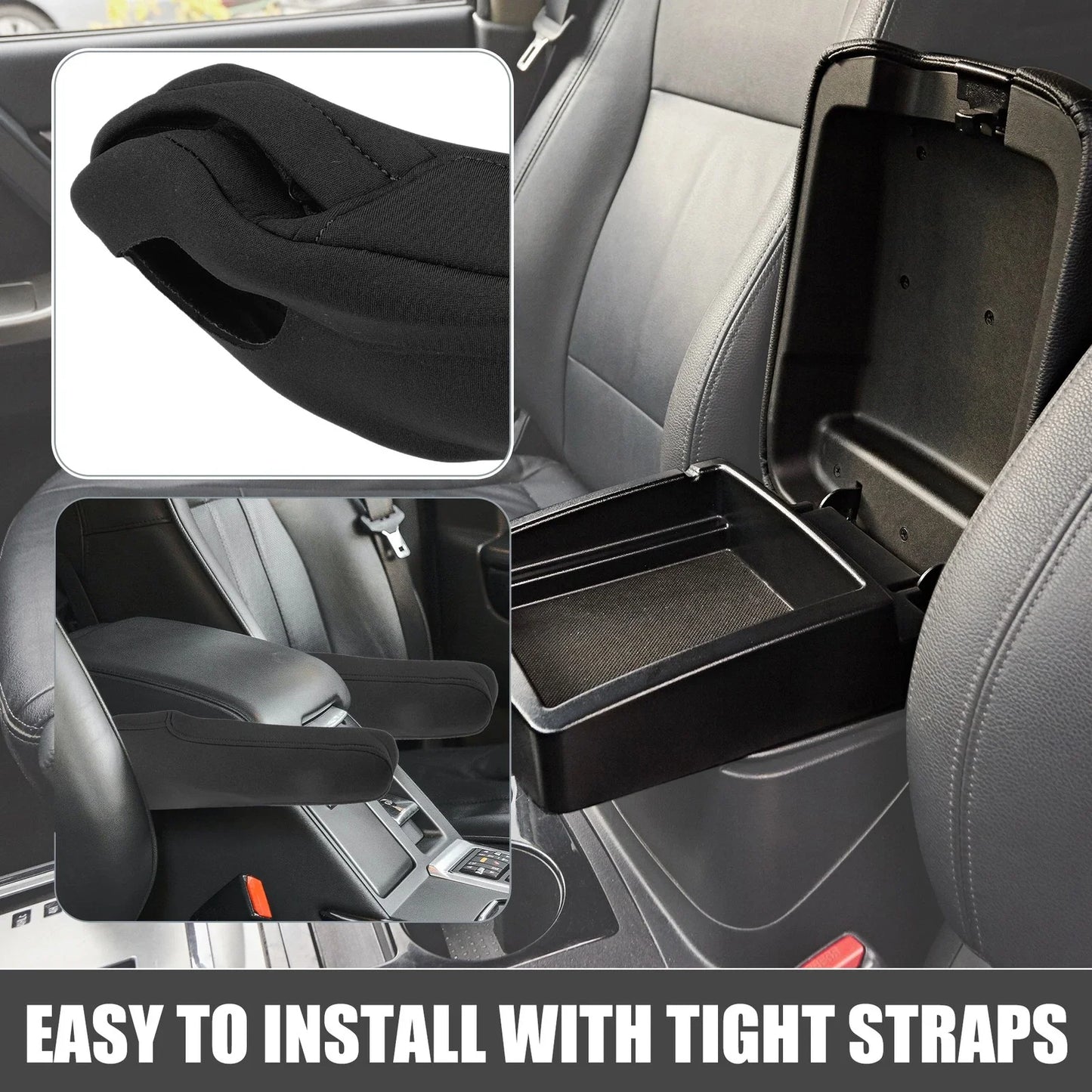 Car Armrest Covers for Honda Odyssey (2012-2017) - 1 Pair, Black