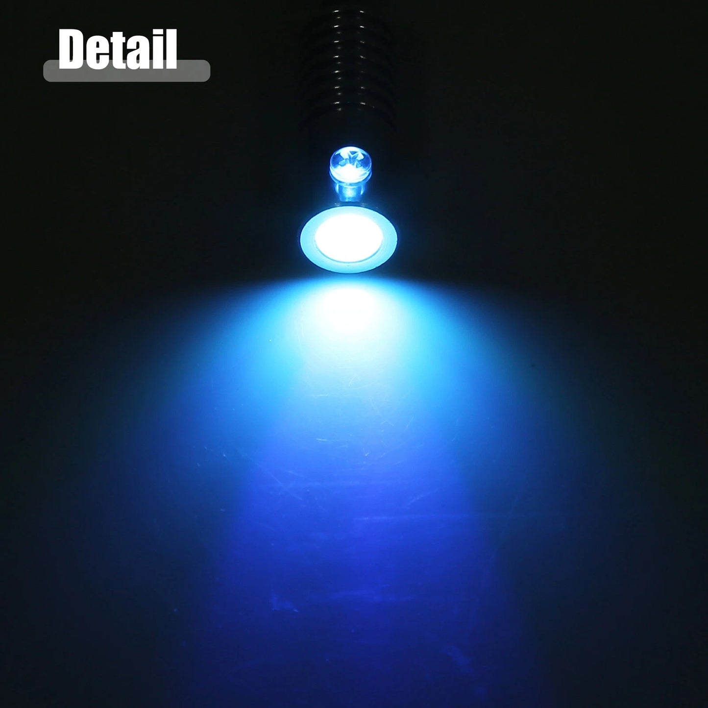 LED Aluminum Light Source Illuminator for Car (8mm, Ice Blue)