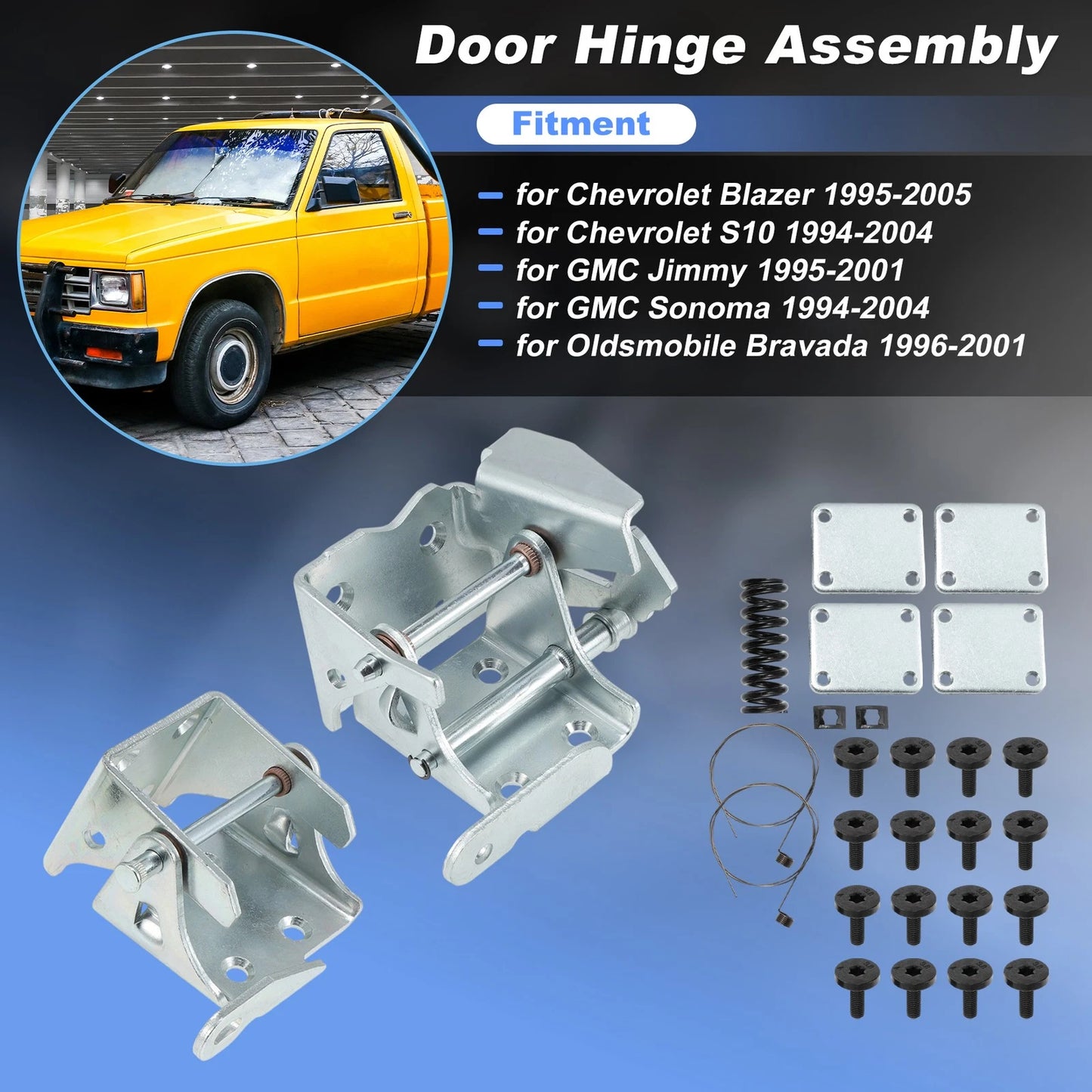 Front Left Upper Lower Door Hinge Kit for Chevy Blazer S10 (1995–2005) 15981545