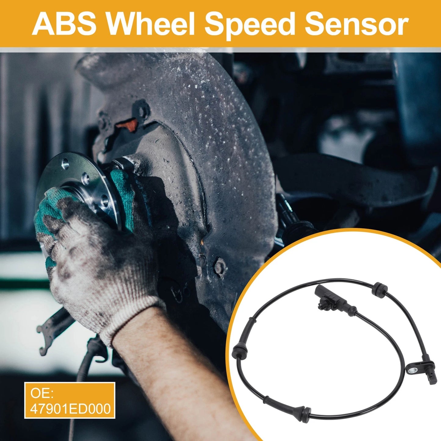 ABS Wheel Speed Sensor No. 47901ED000 for Nissan Cube (2009–2014) Rear Left