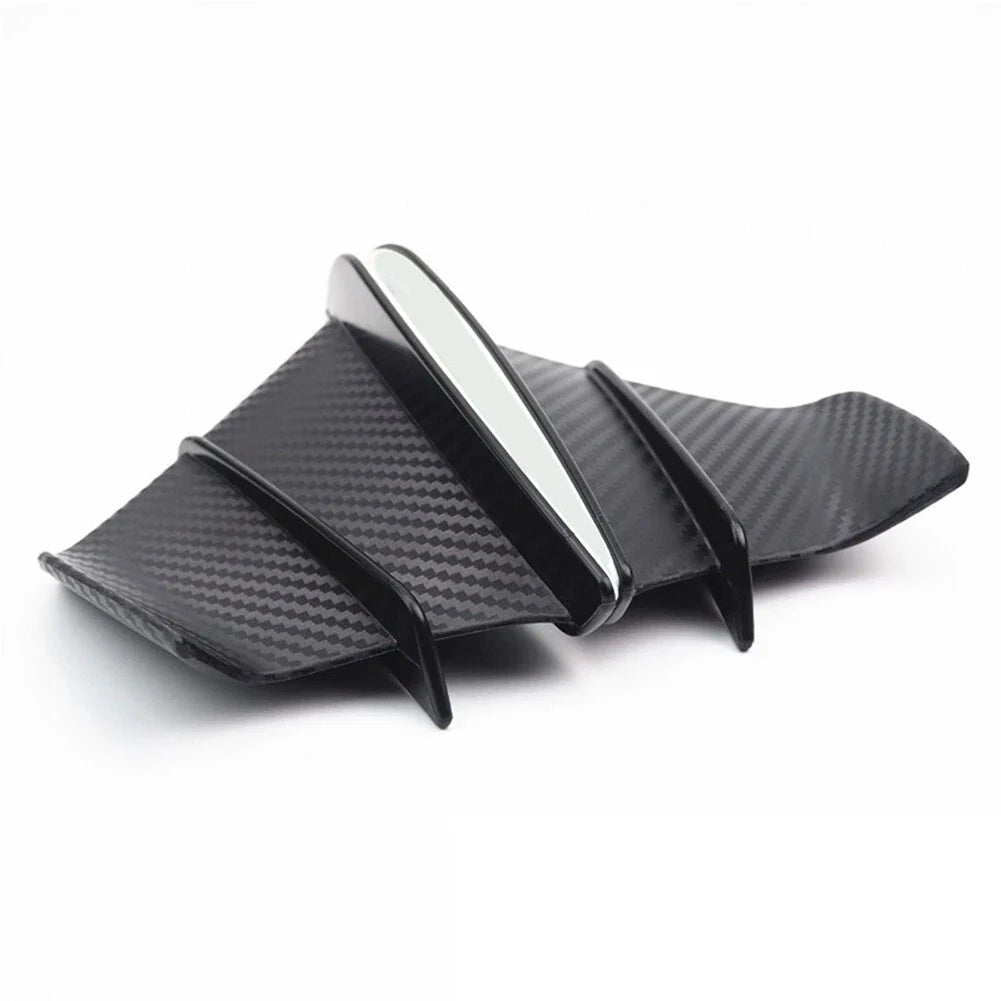 Winglets Deflector Kit Spoiler / 1 x Carbon Fiber Plastic for Motorcycle