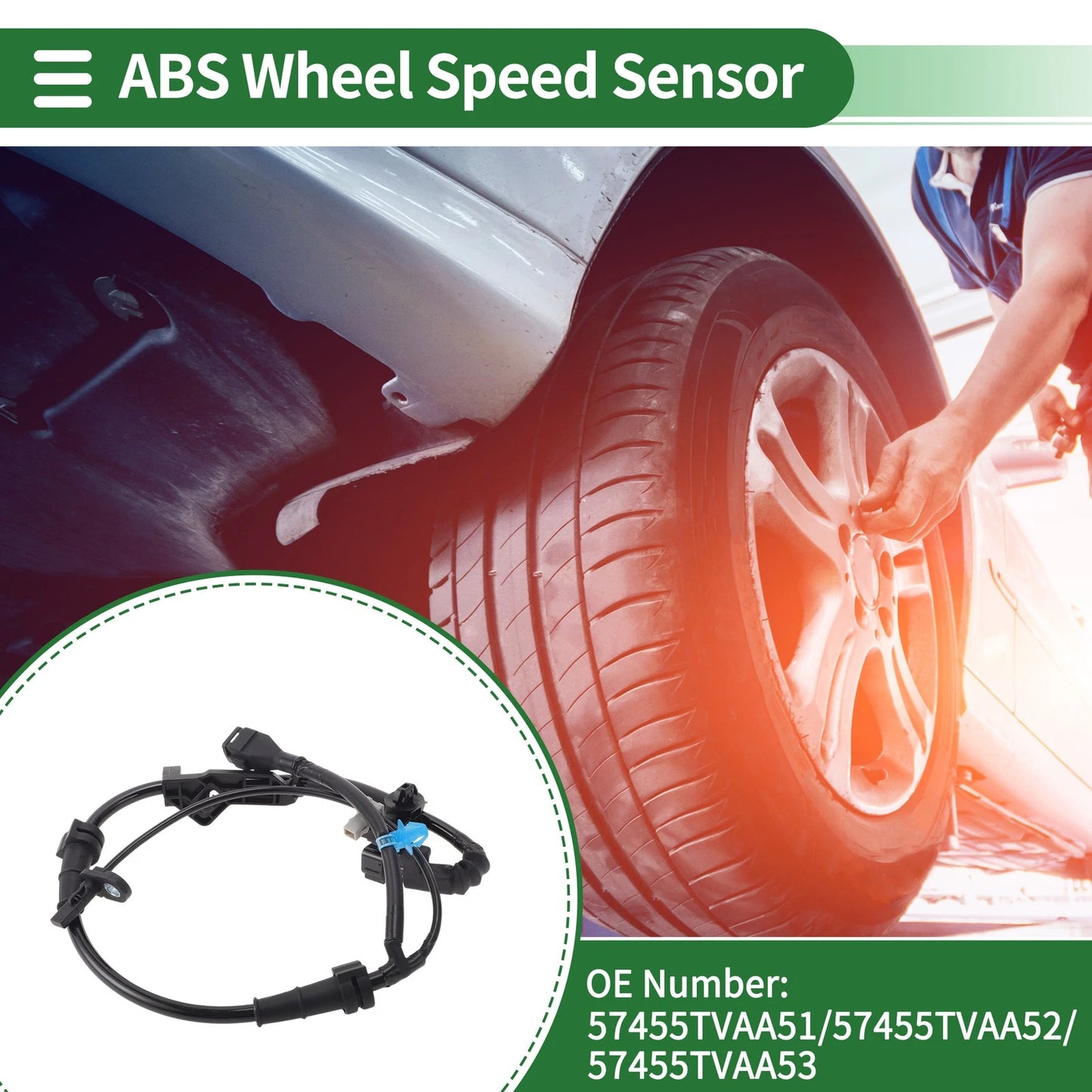 ABS Wheel Speed Sensor No. 57455TVAA51 for Honda Accord (2018–2022)