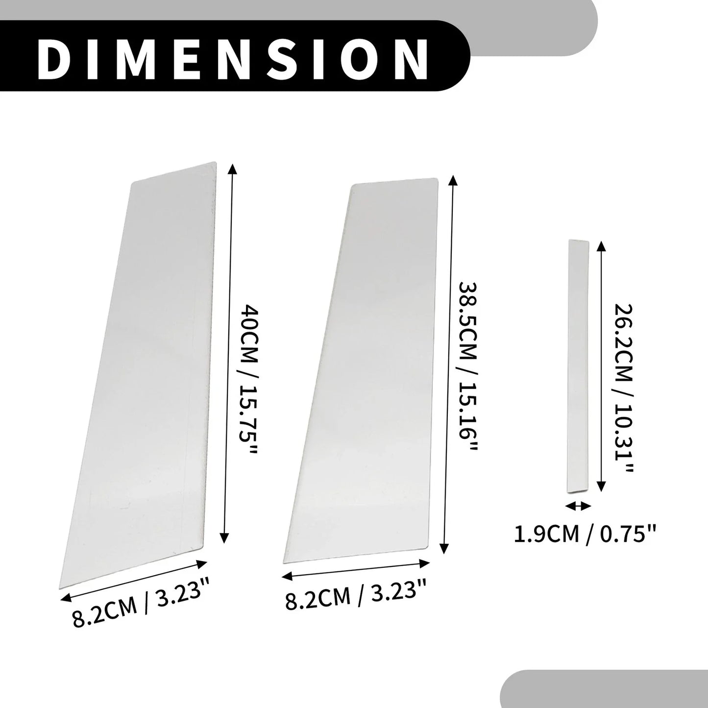 6 Pcs Car Pillar Window Trim for Lexus Sedan 4-Door (2021-2023) Chrome Silver
