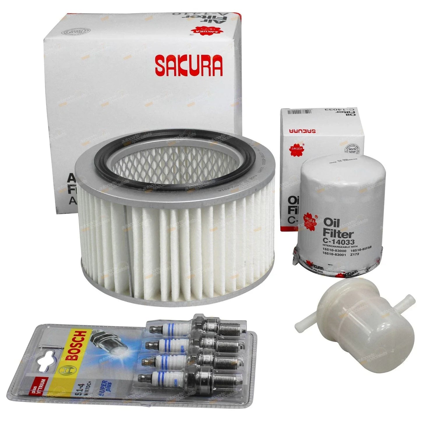 Air Oil Fuel Filter Kit & Spark Plugs for Sierra SJ70 (1989-1996)