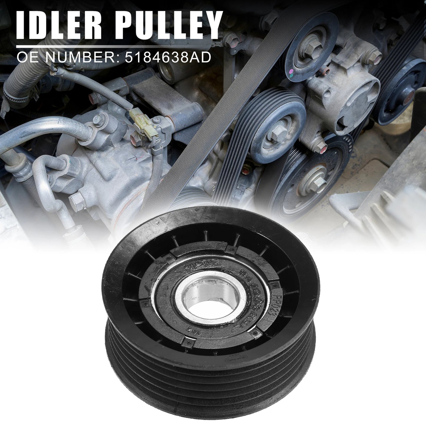 Drive Belt Idler Pulley for Mercedes-Benz C 230 (2006–2007) 5184638AD
