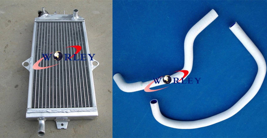 3-Core Aluminum Radiator with White Hose for Suzuki LT 250R (1985–1992)